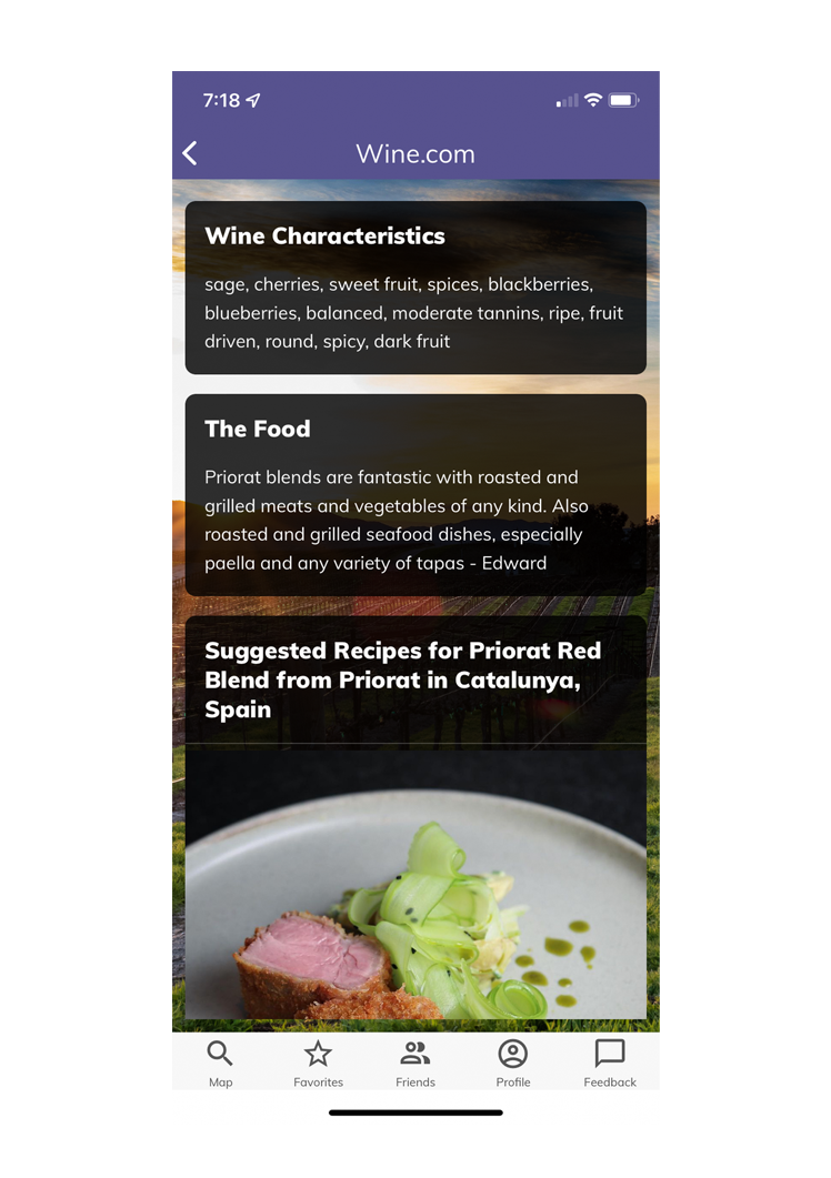 screenshot of My Wine Guide